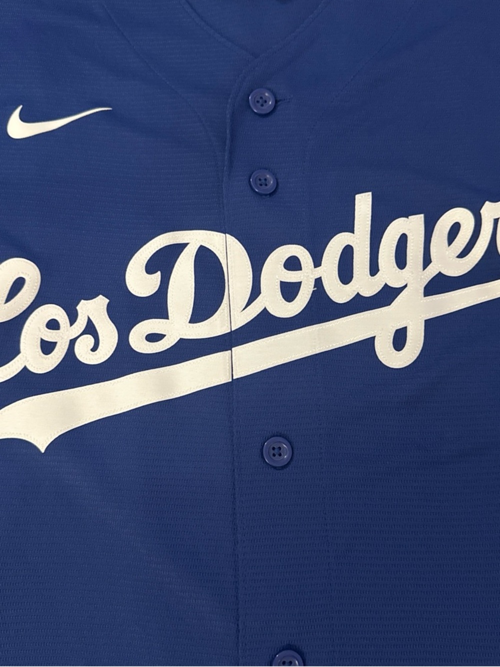 Nike MLB Los Dodgers Royal Blue Button Jersey large - Picture 3 of 7